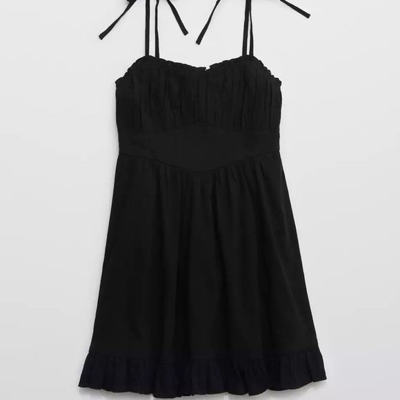 ⛔SOLD⛔🆕 NWT Aerie Corset Mini Dress in 'True Black', Size Medium - Picture 4 of 7